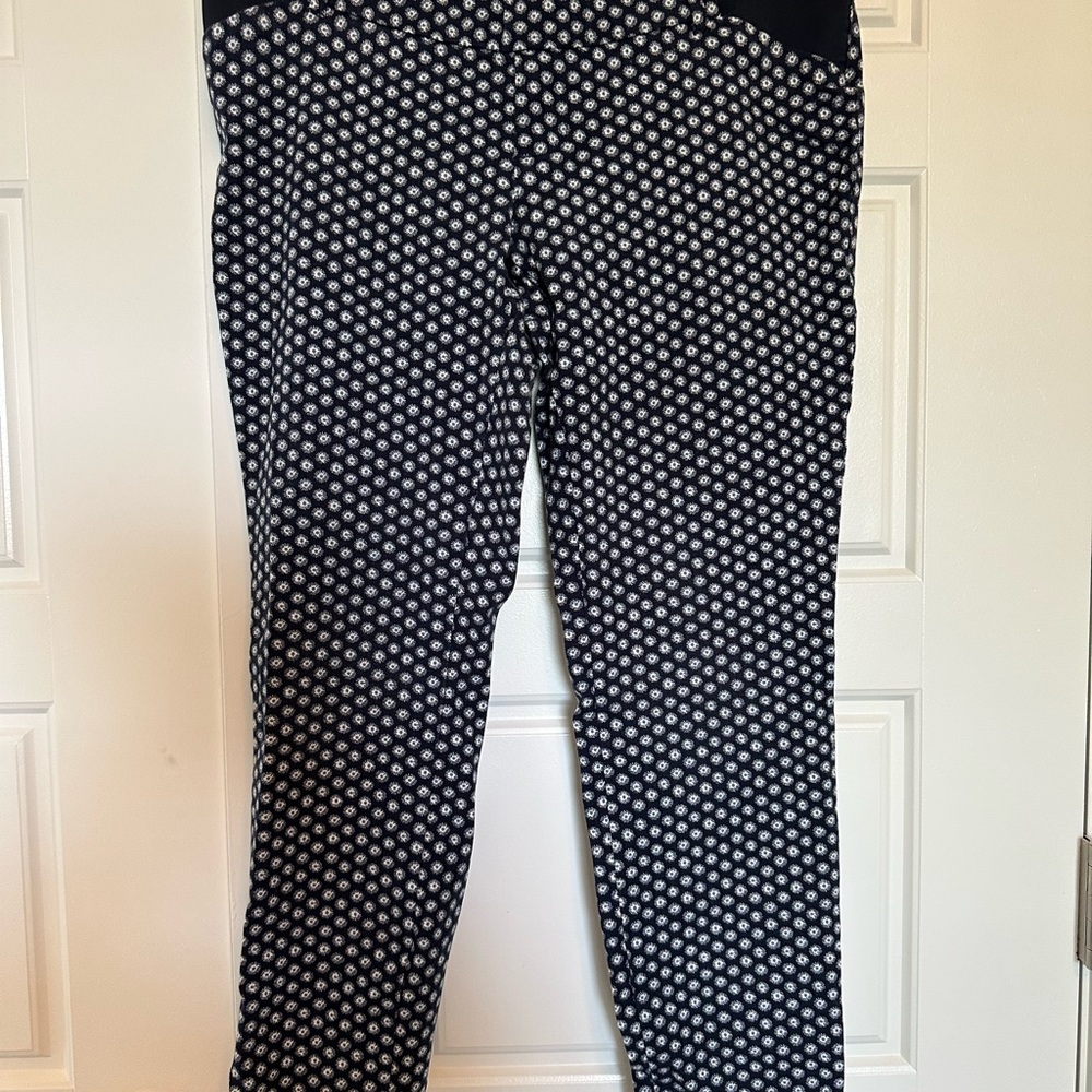 Old Navy Blue and White Maternity Pants
